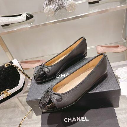 Chanel Bulk Womens Basic Leather Tweed Ballet Flats