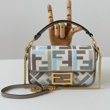 Fendi Baguette Mini Fabric Multicolour